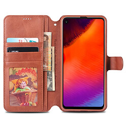 Acheter Wewoo Housse Coque Pour Galaxy A8s AZNS Texture du mollet Etui en cuir avec rabat horizontal magnétique PU support et fentes cartes et cadre photo Marron