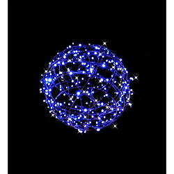 sphère - festilight saturn - a led - 400 mm - 100led - bleu - pétillant - festilight 98604-awp3-z