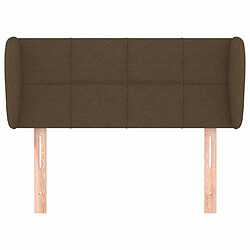 Avis Maison Chic Tête de lit scandinave avec oreilles,meuble de chambre Marron foncé 103x23x78/88 cm Tissu -MN75197