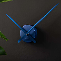 Karlsson Horloge aiguilles Big Time 41cm métallisée bleu foncé.