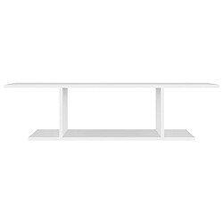 Avis vidaXL Meuble TV mural Blanc 103x30x26,5 cm