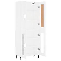 Avis vidaXL Buffet haut Blanc 69,5x34x180 cm Bois d'ingénierie