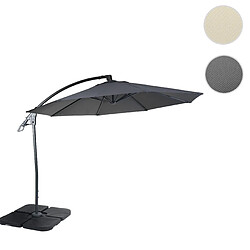 Mendler Parasol déporté de luxe HWC-D14, Ø 3m ~ anthracite avec pied