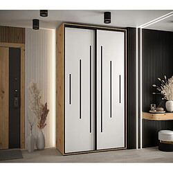 Abiks Meble Armoire Davos 12 À Portes Coulissantes 235,2/130/45 2 Portes