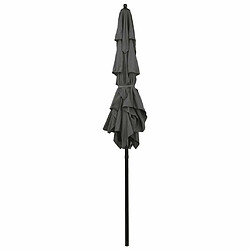 Acheter Maison Chic Parasol Jardin | Parasol à 3 niveaux avec mat en aluminium Anthracite 2x2 m - GKD65455