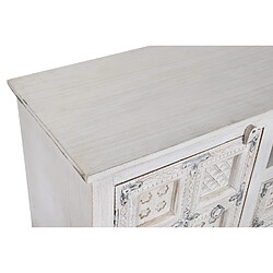 Acheter Pegane Meuble TV en bois de manguier coloris blanc vieilli - Longueur 151 x Profondeur 40 x hauteur 60 cm