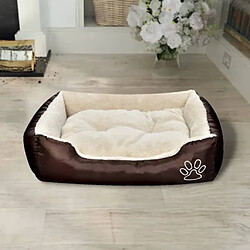 vidaXL Lit pour chiens Marron et beige XXL