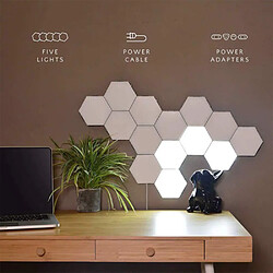 Universal Combinaison de coutures créatives Capteur tactile de lumière alvéolaire hexagonal Lampe murale Lumière nocturne Lampe modulaire de lumière alvéolaire (lumière blanche)