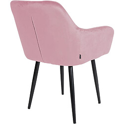 Decoshop26 Set de 2 chaises de salle à manger design moderne couture capitonné assise en velours rose 10_0001634 pas cher