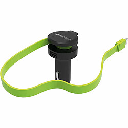 RealPower 257636 Chargeur de téléphones Portables Auto Noir, Vert - Chargeurs de téléphones Portables (Auto, Allume-Cigare, 5 V, 0,58 m, Noir, Vert)