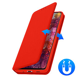 Avizar Housse Samsung Galaxy S20 FE Folio Portefeuille Fonction Support Rouge pas cher