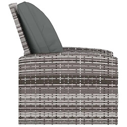 Acheter Maison Chic Fauteuil Relax pour salon, Fauteuil inclinable avec coussins gris résine tressée -GKD57579