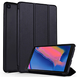 Wewoo Housse Coque Etui à rabat horizontal en cuir vachette pour Galaxy Tab A8 2019 P200 / P205avec support Noir