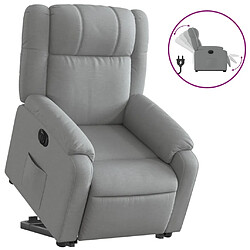 Maison Chic Fauteuil Relax pour salon, Fauteuil inclinable électrique gris clair tissu -GKD39528