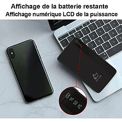 SANAG Batterie Externe 12000Mah, Ultra-Mince Power Bank, 3A Usb C Charge Rapide, Affichage Numérique Led, Chargeur Portable Pour Iphone, Samsung, Huawei, Tablet, Etc (Noir) pas cher