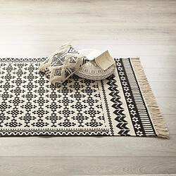 Acheter Atmosphera, Createur D'Interieur Tapis Coton 120 x 170 cm Delhi Noir/écru - Atmosphera