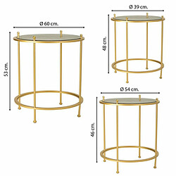 Jeu de 3 tables Alexandra House Living Or 53 x 60 x 53 cm pas cher