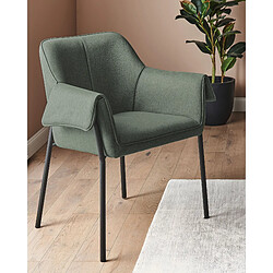 Beliani Fauteuil ARLA Tissu Vert foncé