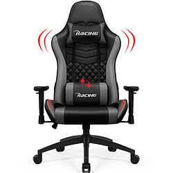 Lexzurn Chaise Gaming, Charge 150KG Assise de 56CM, Appui-tête, Coussin Lombaire et Accoudoirs Réglables