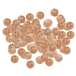 Avis 100pcs Perles Rondes En Bois 15mm