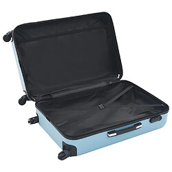 vidaXL Valise rigide 3 pcs Bleu ABS pas cher