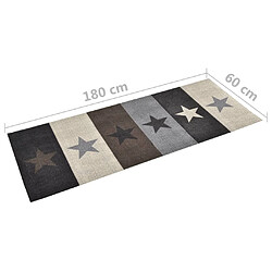 Acheter vidaXL Tapis de sol de cuisine lavable Étoile 60x180 cm