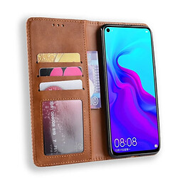 Acheter Wewoo Housse Coque Étui en cuir à boucle magnétique avec texture rétro et pour Hunova 4, support emplacements pour cartes porte-monnaie (Marron)