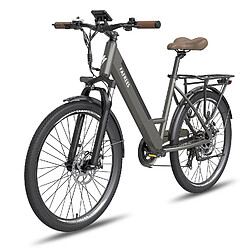 Honey Whale FAFREES F26 Pro 14.5AH Vélo Électrique - Moteur 250W Batterie 36V14.5AH Assisted Autonomie 110KM Frein à Disque Mécanique - Gris