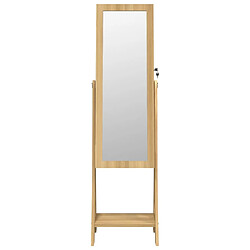 Avis vidaXL Armoire à bijoux miroir avec lumières LED sur pied