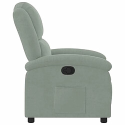 Acheter Maison Chic Fauteuil inclinable,Fauteuil luxe de relaxation gris clair velours -MN62946