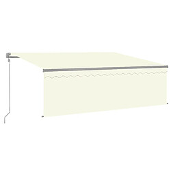 Maison Chic Auvent automatique | Store banne extérieur | Marquise rétractable avec store 4,5x3 m Crème -MN63919