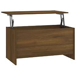 vidaXL Table basse Chêne marron 102x55,5x52,5 cm Bois d'ingénierie