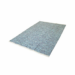 Acheter Paris Prix Tapis Rayé Fait Main Aperitif Bleu 80 x 150 cm