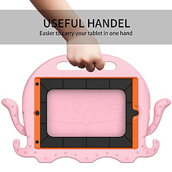 Coque en TPU pieuvre mignonne, eva, shockproof avec bandoulière et fente pour stylo rose pour iPad Pro 10.5-pouces (2017)/Air 10.5 pouces (2019)/10.2 (2020)/(2019)/(2021)