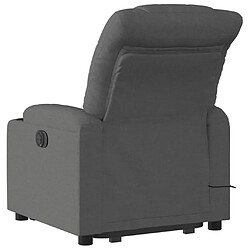 Acheter Maison Chic Fauteuil Relax pour salon, Fauteuil inclinable de massage électrique Gris foncé Tissu -GKD10321