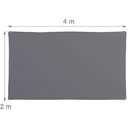 Helloshop26 Voile d'ombrage rectangle 2 x 4 m gris 13_0002933_2