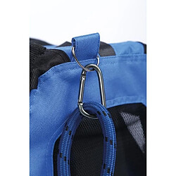 M-Pets Sac de transport - M PETS - REMIX 2 en 1 Bleu - 41 x 28 x 28 cm - Pliable - Léger - Ceinture baudrier