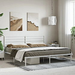 Avis Maison Chic Lit adulte - Cadre de lit métal avec tête de lit,Structure du lit Contemporain pour chambre blanc 200x200 cm -MN57362