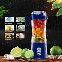 Avis Universal Extracteur de jus de fruits électrique portable Fabricant de smoothies Extracteur de jus d'orange Verre Mixeur d'extracteurs de jus Mini-mélangeur(Bleu)