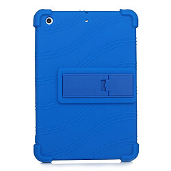 Coque en silicone Souple avec béquille bleu pour votre Apple iPad Mini 3/iPad Mini 2/iPad Mini