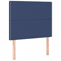 Acheter Maison Chic Tête de lit scandinave à LED,meuble de chambre Bleu 100x5x118/128 cm Tissu -MN42950