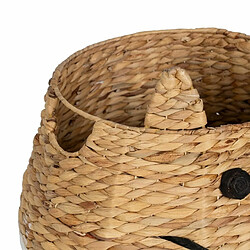 BigBuy Home Panier Chat Blanc Noir Beige Fibre naturelle 41 x 41 x 38 cm pas cher