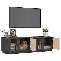 Acheter vidaXL Meuble TV Gris 140x40x40 cm Bois de pin massif