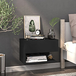 Maison Chic Table de chevet | Table de nuit murale Noir -GKD70438