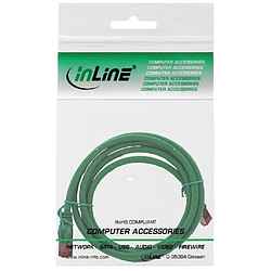 Avis Câble de raccordement InLine® S / FTP PiMF Cat.6 250 MHz sans cuivre halogène vert 1 m