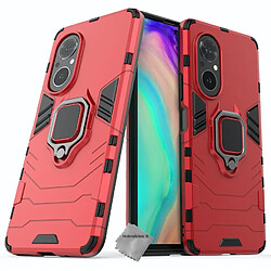 Htdmobiles Coque rigide anti choc pour Huawei Honor 50 SE / Nova 9 SE + verre trempe - ROUGE