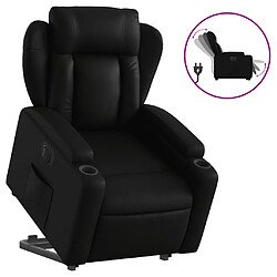 vidaXL Fauteuil inclinable électrique noir similicuir