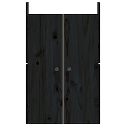 Avis vidaXL Portes de cuisine d'extérieur noir 50x9x82cm bois de pin massif