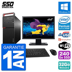 PC Tour Lenovo M700 Ecran 22" Intel G4400 RAM 32Go SSD 240Go Windows 10 Wifi - Occasion