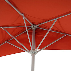 Acheter Decoshop26 Demi parasol semi-circulaire balcon terrasse UV 50+ polyester/aluminium 3kg avec une portée de 300 cm Terracotta sans support 04_0003902